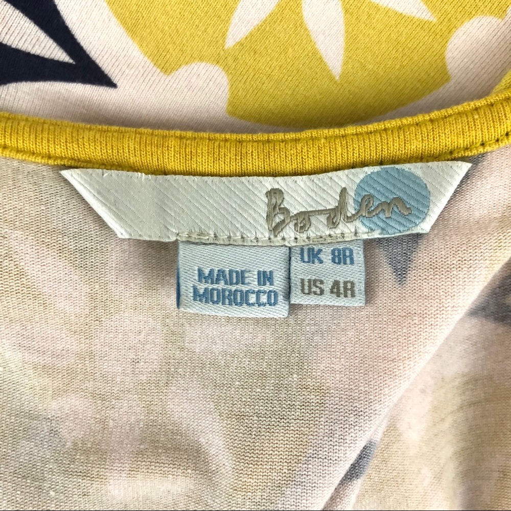 Boden Mod Lemon Print Geometric Print Dress - Picture 8 of 8